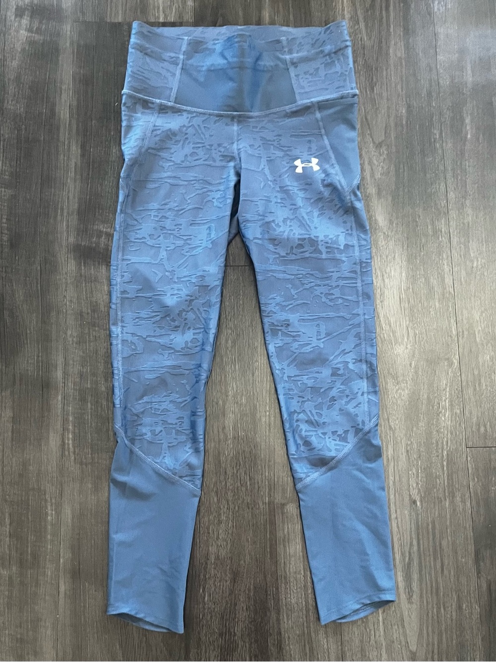 Under Armour Blue Textured High-Rise Leggings